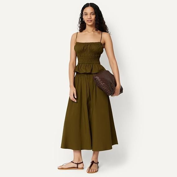 Olive Green Midi Skirt image 3